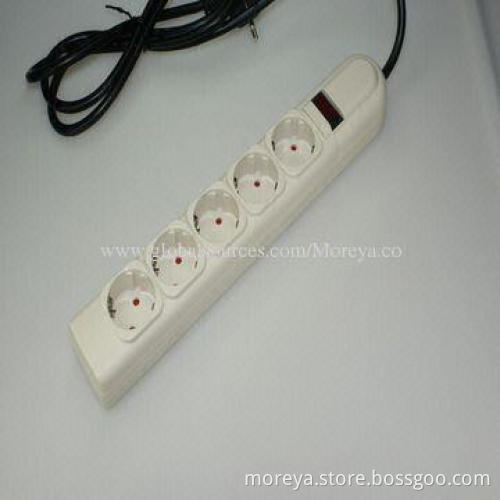 Power Strip with Five Sockets, US, American, EU, UK, German and French Standards